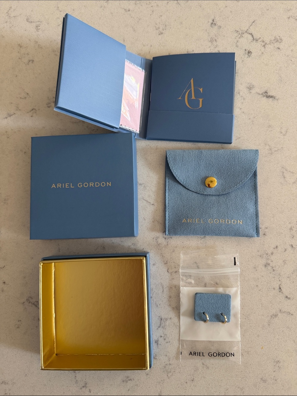 New Ariel Gordon Petite Gold Hoop Huggie Earrings - Picture 2 of 6